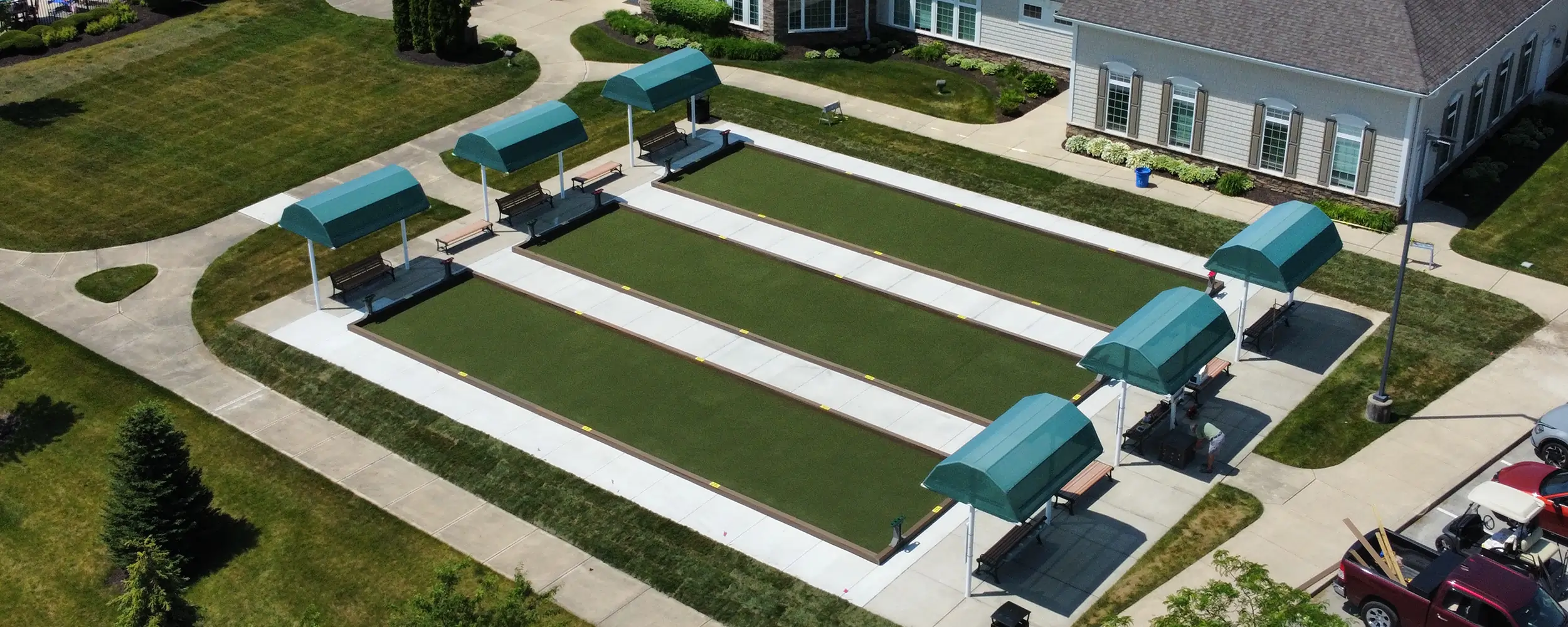 Commercial bocce court construction in Dallas, TX - Dallas Bocce Court Builders